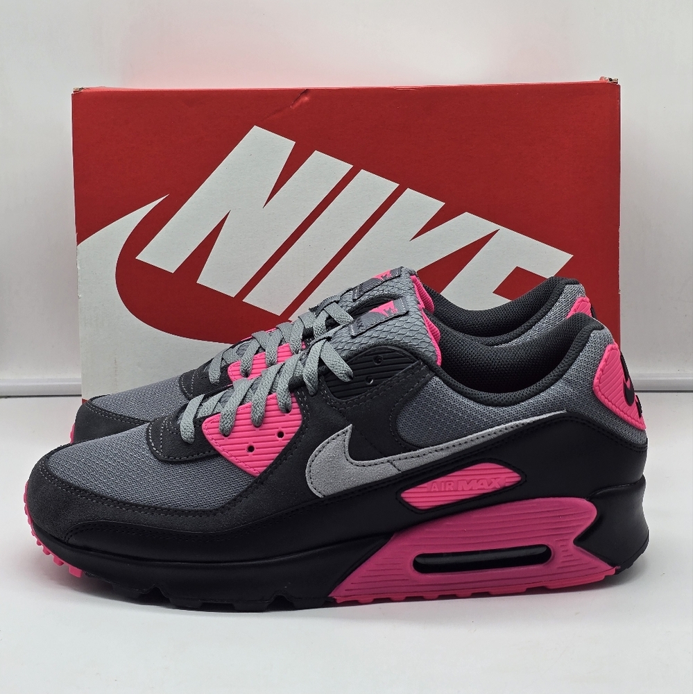 NEW Nike Air Max 90 Size 14 Black/Dark Grey/ Hyper Pink